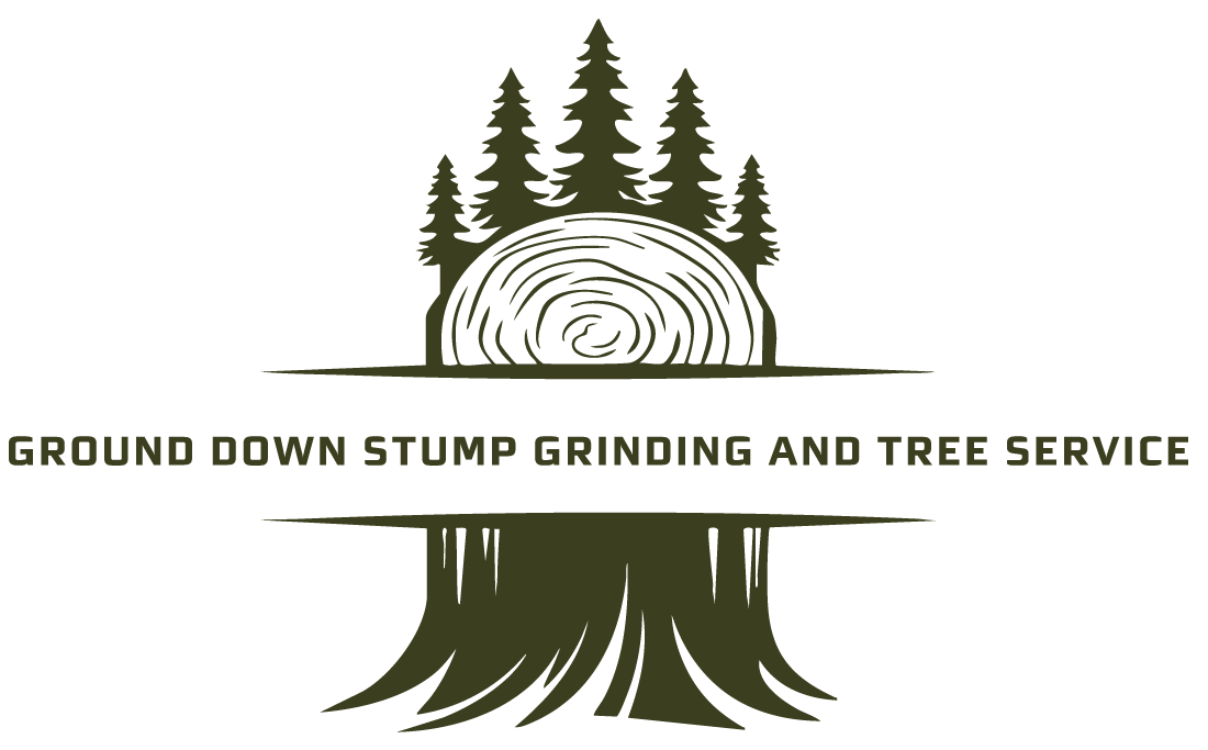 Ground Down Stump and Trees Logo